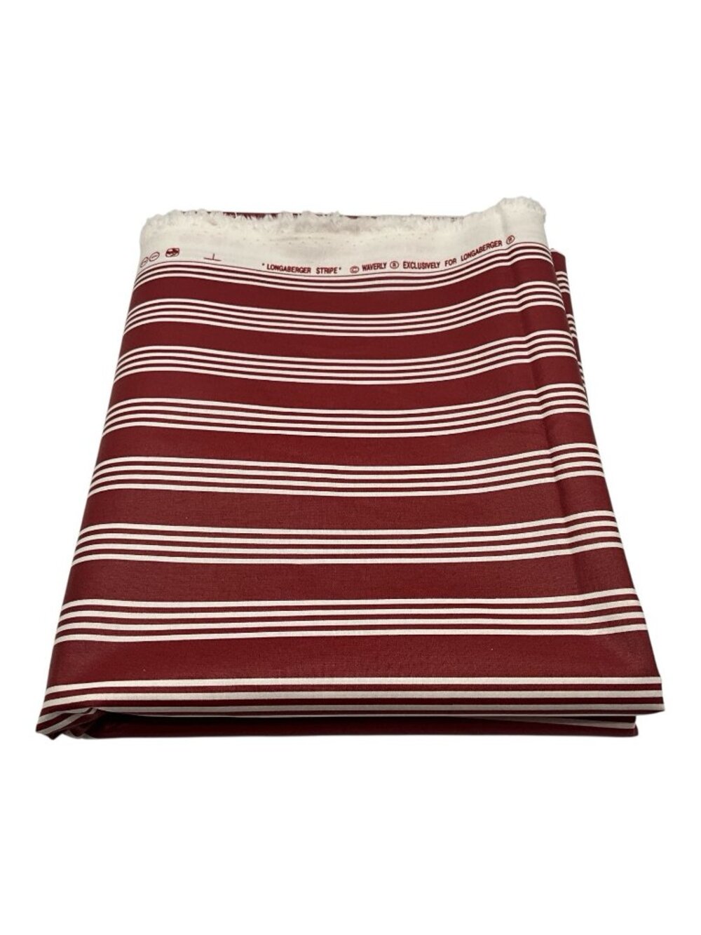 Waverly Berry Red Stripe Longaberger Cotton Fabric Home Decor 5 Yards x 54" Wide